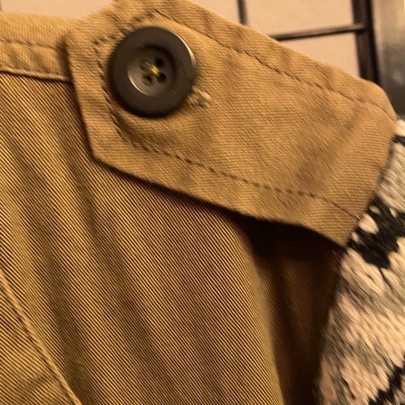 Vintage Havana Olive Jacket with Patterned Sleeves - Picture 8 of 10